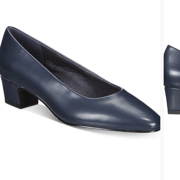 Easy Street Navy Blue Heels - Picture 1 of 7